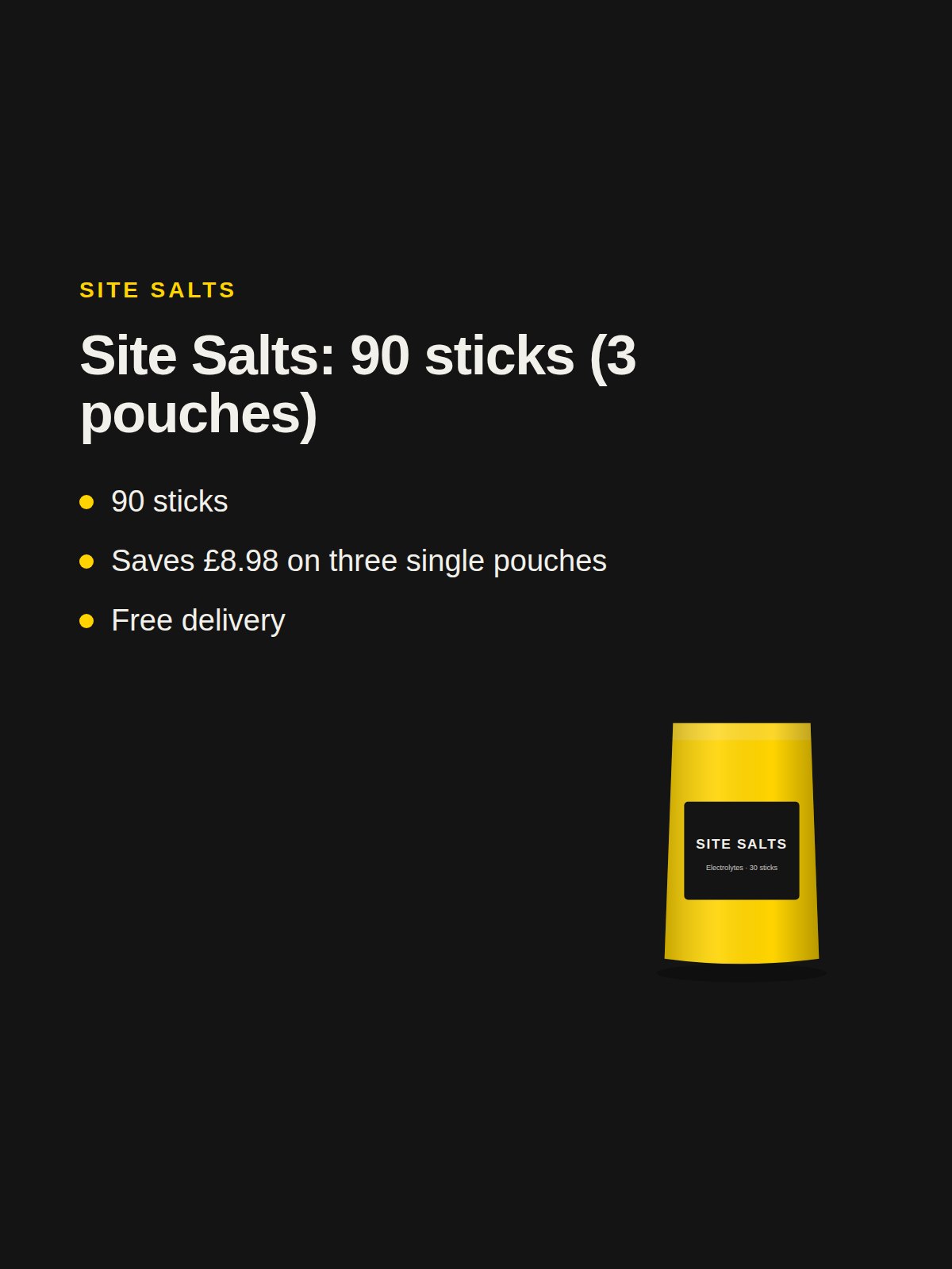 Site Salts: 90 sticks (3 pouches) 6